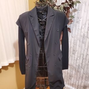 Elizabeth and James Long Double Breasted Blazer